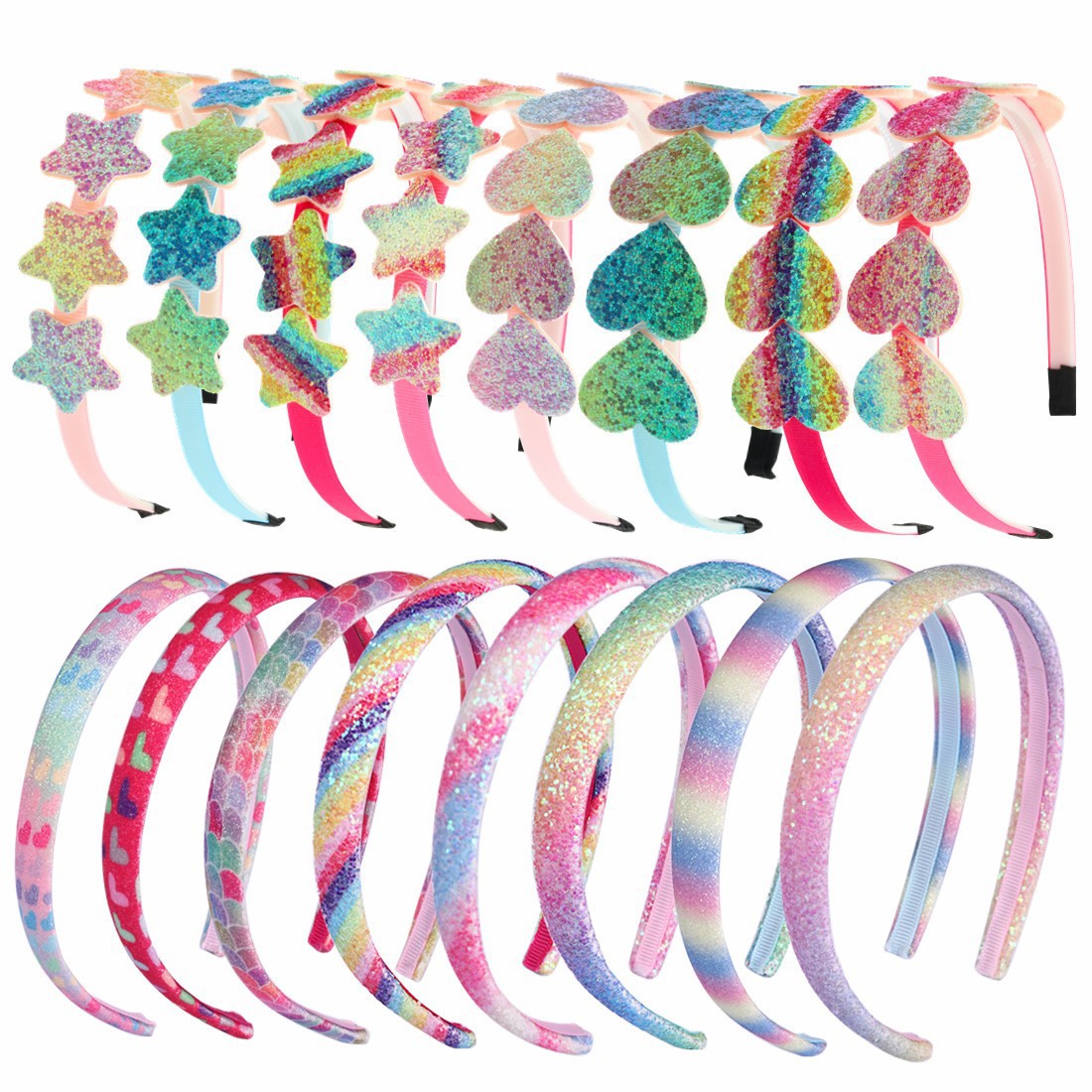 Diadema de la sirena del corazón del corazón del corazón de color al por mayor